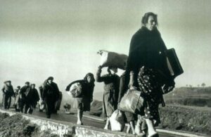 de vluchtelingen in La Desbandá