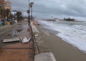 Fuengirola beschadigd door regen