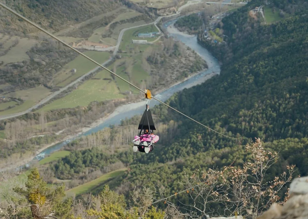 snelste zipline ter wereld in Huesca - Spanje
