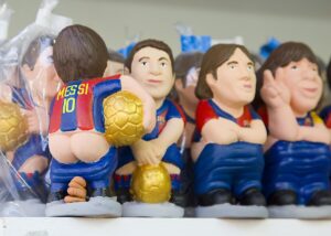 Messi als caganer in de CAtalaanse kersttraditie