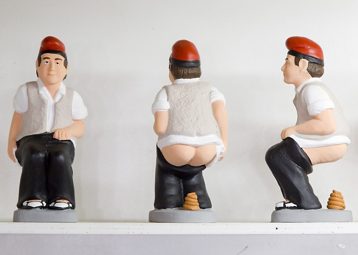 caganer en poepende boomstam als unieke Catalaanse kersttraditie