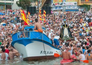 grote drukte en chaos bij Virgen del Carmen op Tenerife