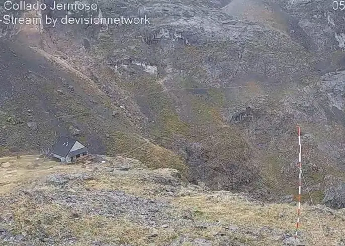 sneeuw bij Refugio Collado Jermoso