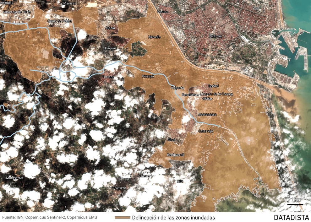 overstromingsgebieden Valencia