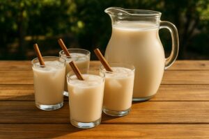 Horchata in kan en glazen