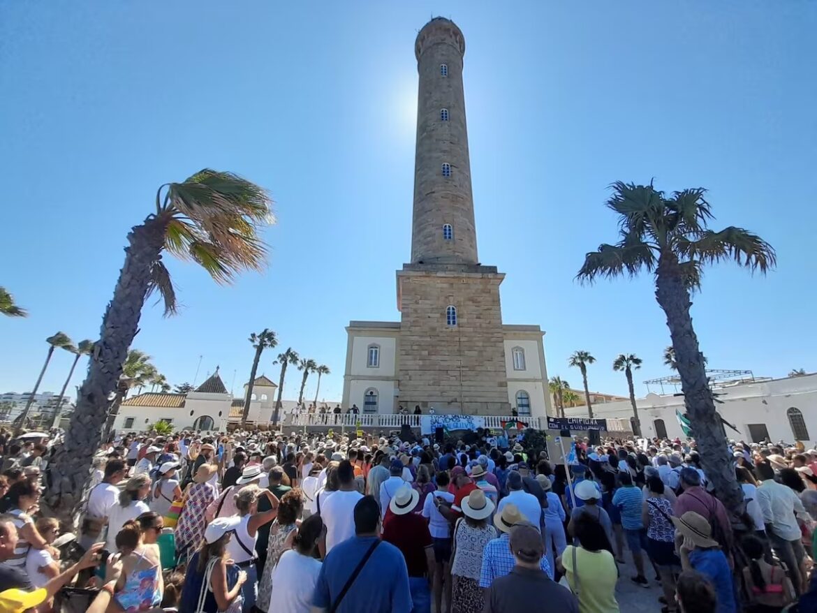 Protest in Chipiona tegen lozingen mijnbouwafval