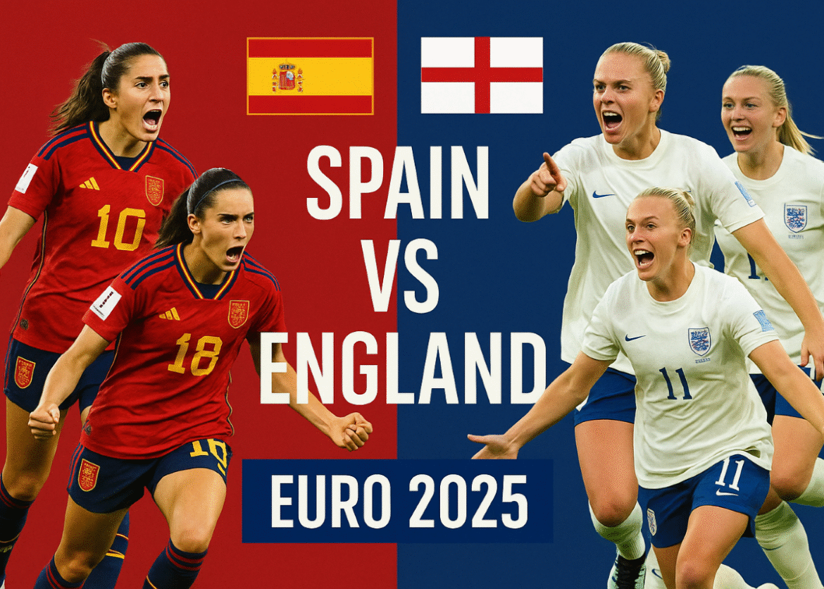 Finale vrouwenvoetbal Spanje Engeland Euro 2025