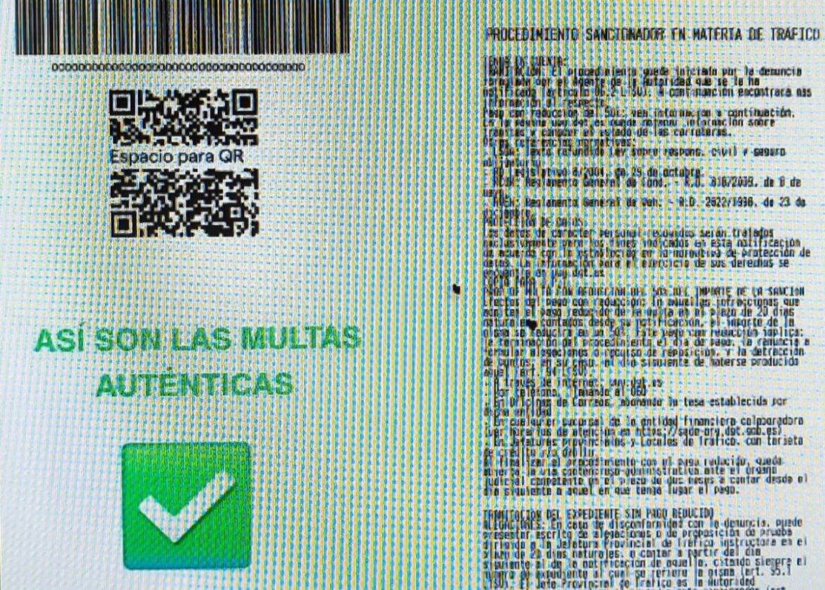 Verkeersboete met Qr-code