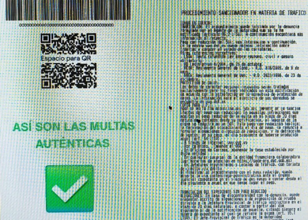 Verkeersboete met Qr-code