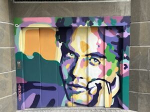 Lorca: schildering op deur in Granada