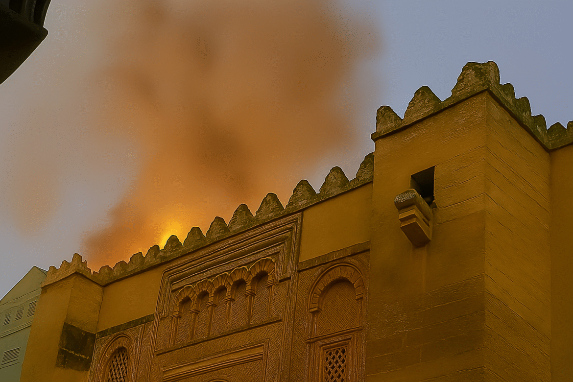 Brand in Mezquita Córdoba