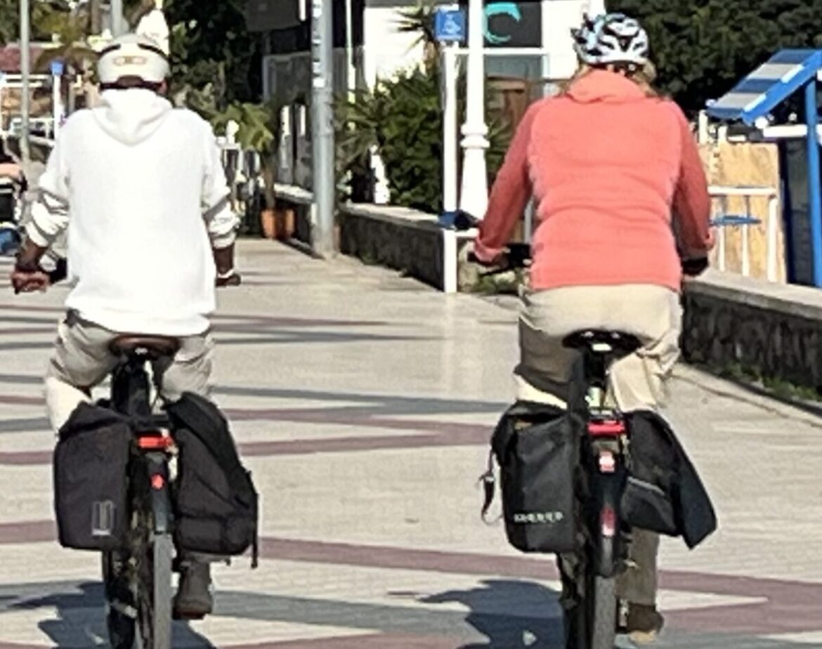 Fietsen op de boulevard