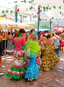 Vrouwen in Málaga op de Feria