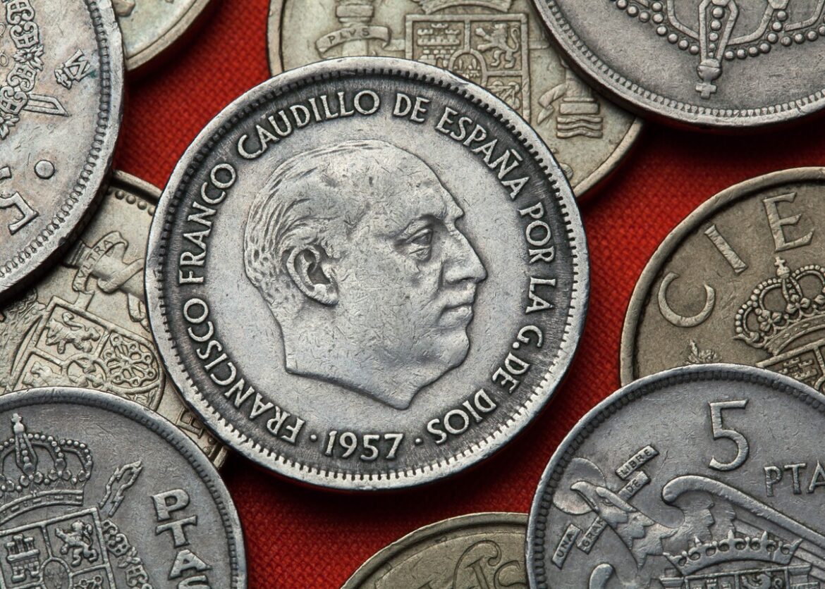 Munten met dictator Franco - Spaanse geschiedenis