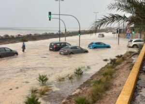 DANA Alice zorgt in de regio's Valencia en Murcia voor veel wateroverlast