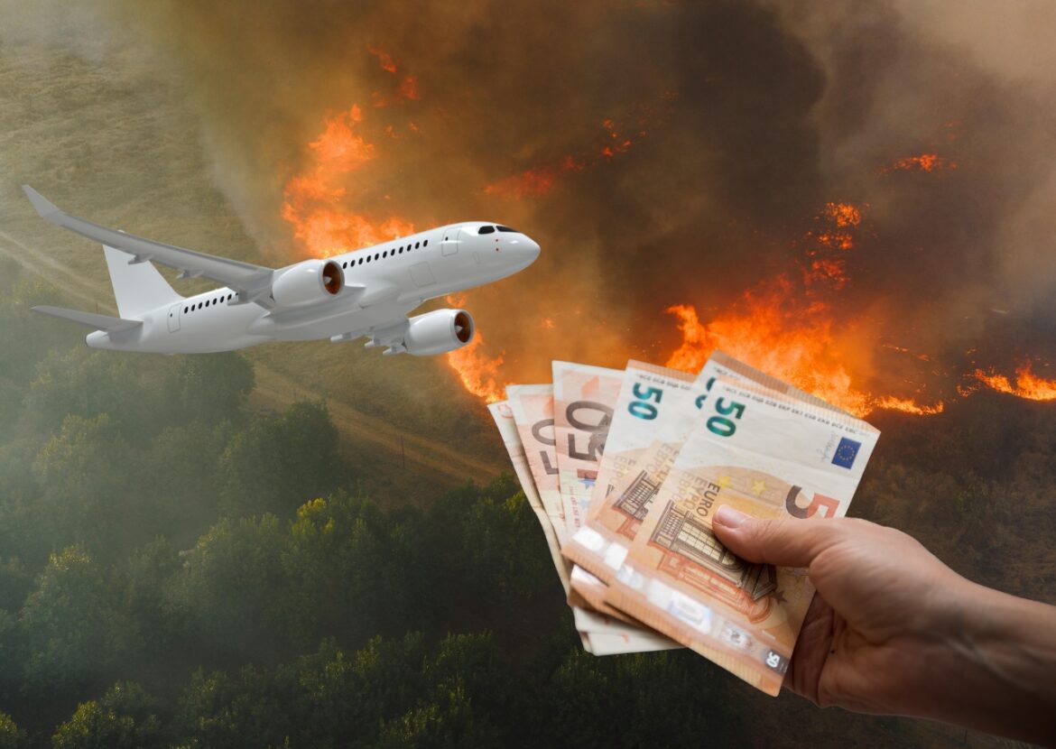 luchtvaartmaatschappijen rekenden woekerprijzen voor vluchten tijdens bosbranden Galicië