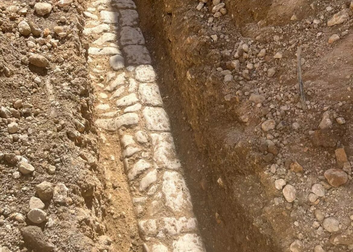 middeleeuwse weg gevonden in Inca op Mallorca bij werkzaamheden