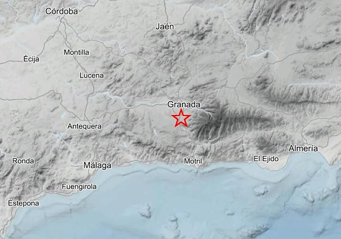 opniew lichte aardbeving in Zuid-Spanje, ditmaal ten zuiden van de stad Granada