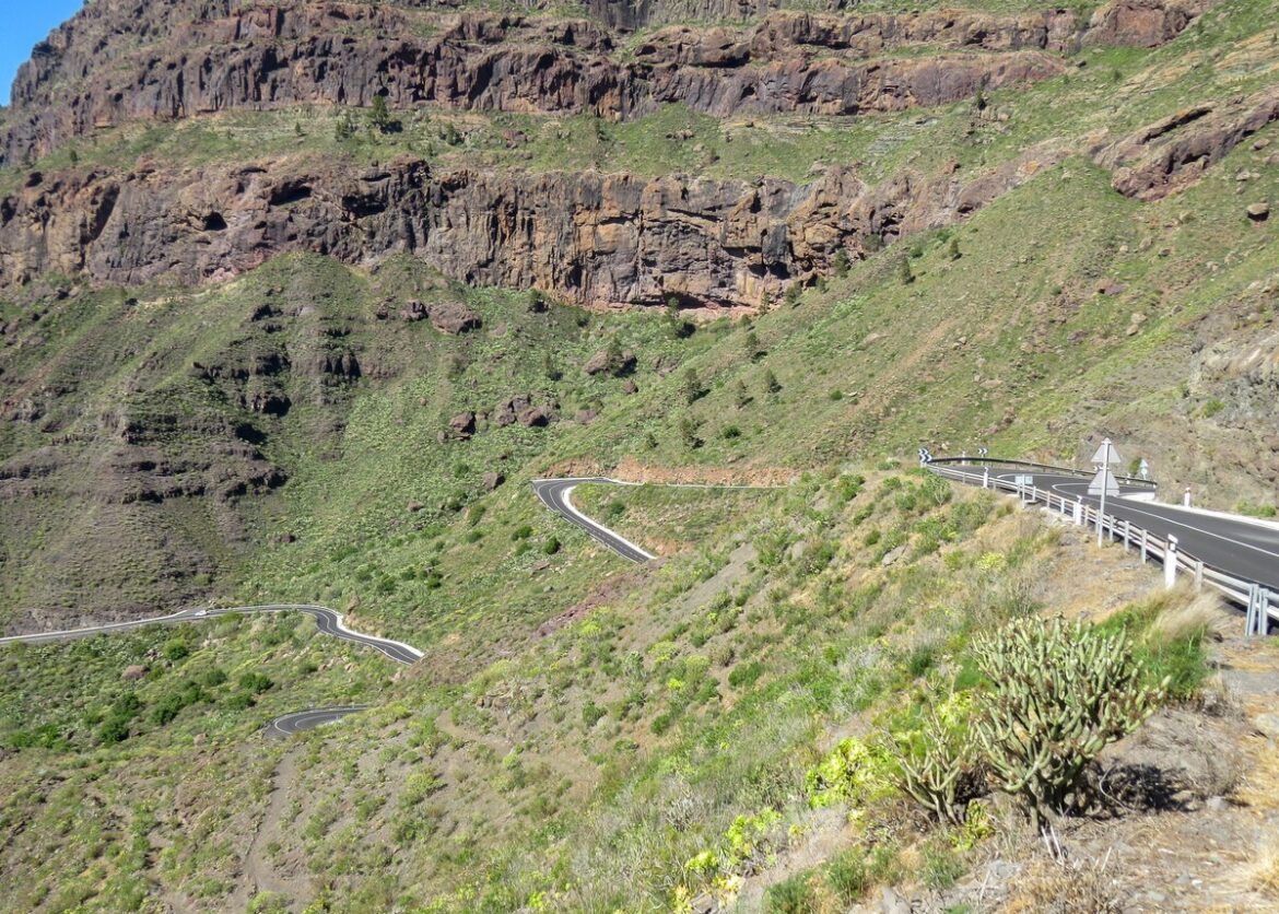 spectaculairste weg met ruim 300 bochten op Gran Canaria