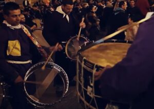 Trommelaars in Mula tijdens Semana Santa