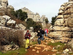 Wandelaars in El Torcal Antequera