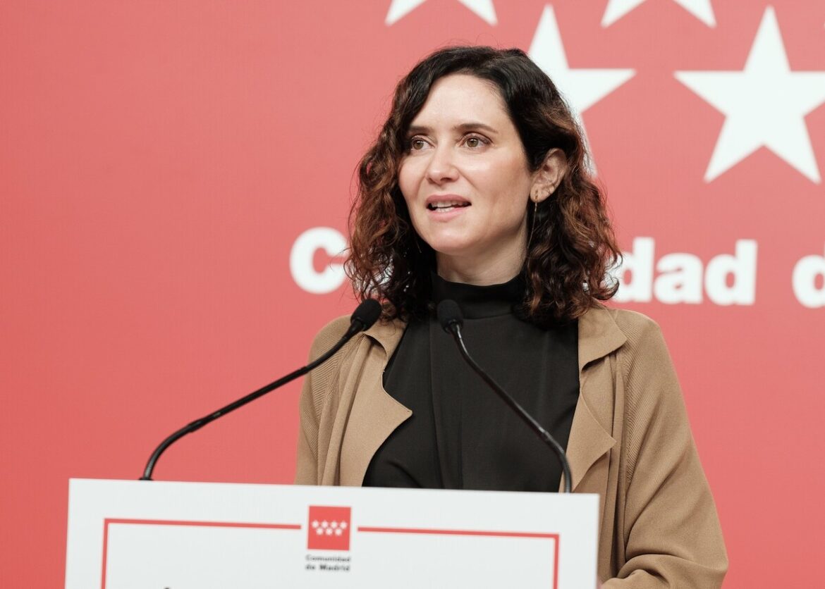 Isabel Díaz Ayuso, president van Madrid die de wet op het Ongeboren Kind heeft ingevoerd