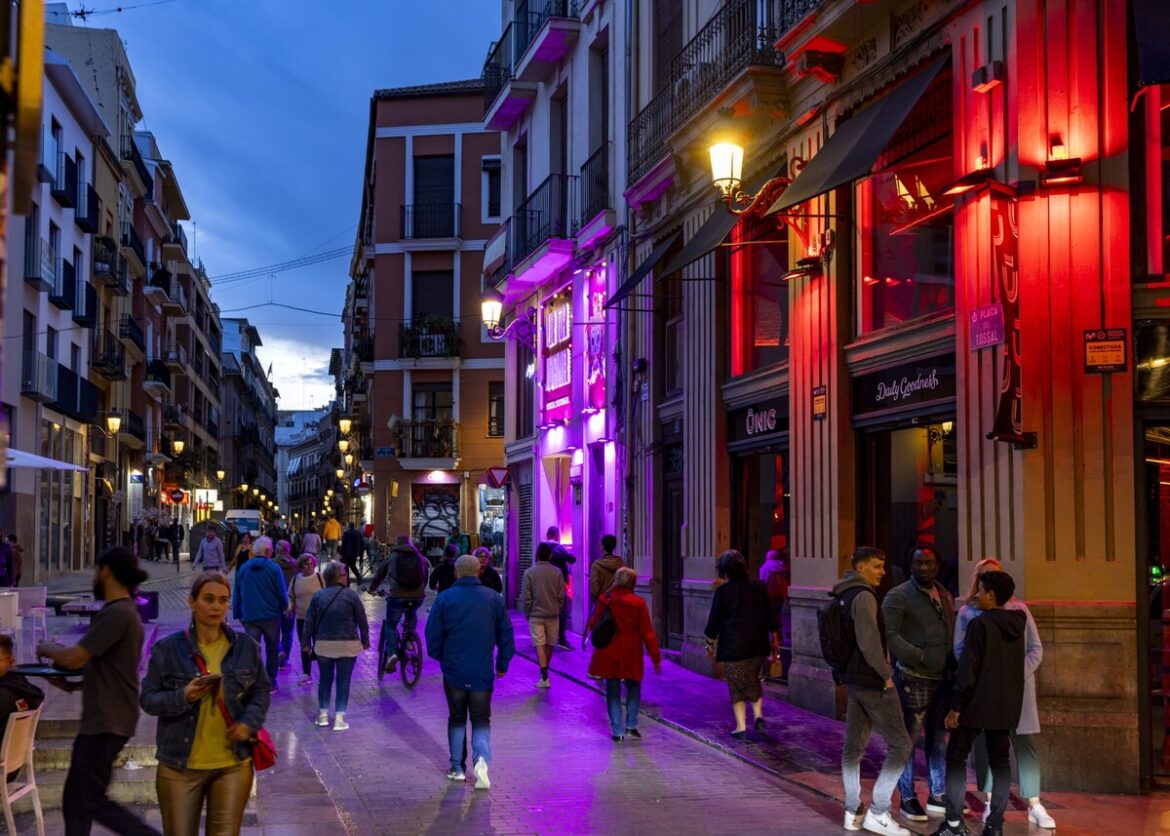 Barrio del Carmen, Valencia, in de avond