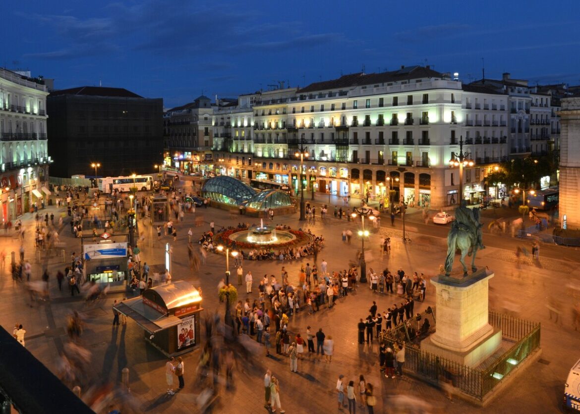 Puerta del Sol in Madrid: op de veertiende plaats van beste nachtsteden ter wereld