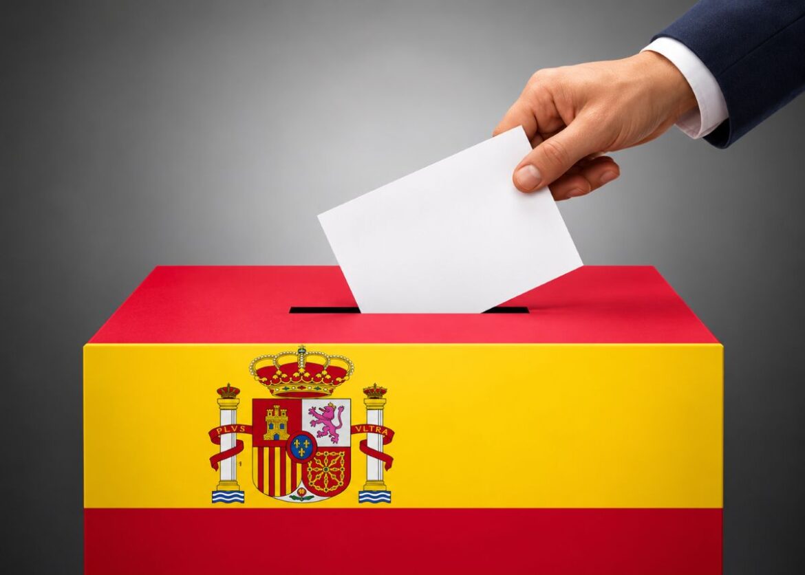 Stembus met Spaanse vlag